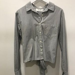 ALSO  Stripe Tie-back Button-up
